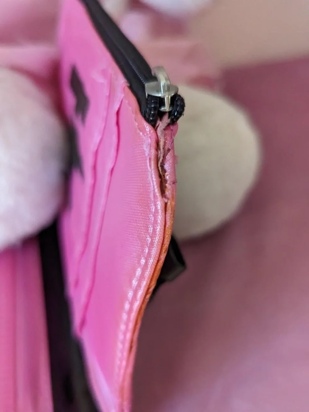 Hello Kitty Pink Wallet Puffer Jacket Look Surface